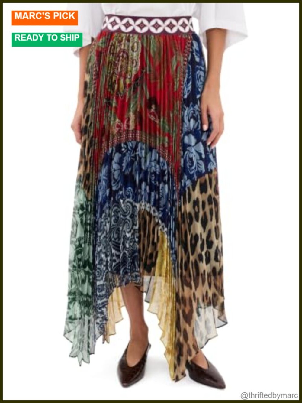 Katz Handkerchief Hem Midi Skirt Lightweight Chiffon Casual
